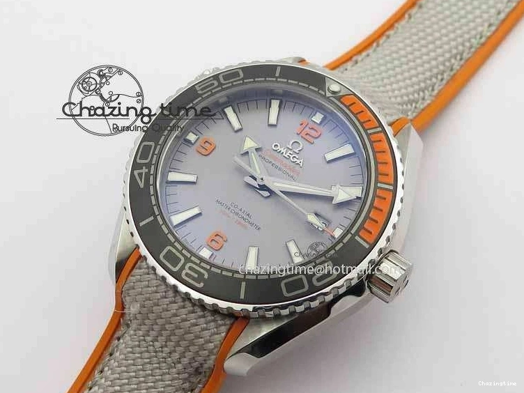 0326 Planet Ocean 2016 43.5mm SS OM 1:1 Best Edition Gray Dial On Nylon Strap A DailyWear 8166